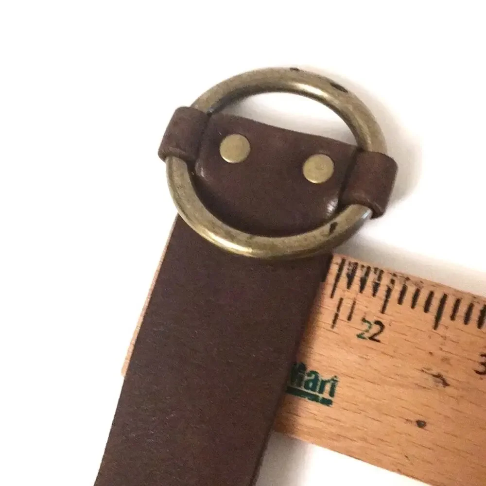 J. Crew belt brown leather braided unisex - Picture 6 of 6